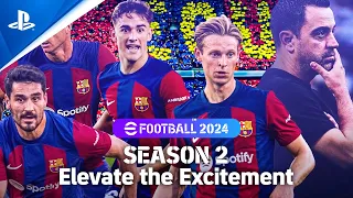 PS5 |eFootball 2024 | PSG vs Barcelona|Full Match Gameplay | SEASON 2(v3.1.0) |PS5