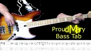 Proud Mary CCR Bass Tab All Instruments and Vocals by Abraham Myers