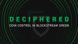 Coin Control in Blockstream Green