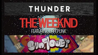 The Weeknd x Imagine Dragons x Post Malone - I Feel It Coming/Sunflower/Thunder/Starboy (MV MASHUP)