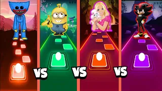 Huggy Wuggy vs Minion banana vs Barbie Girl vs Sonic Hedgehog-tiles hop EDM Rush| Nirkush Gamer