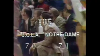 1974 Quick Hoops Hit - UCLA at Notre Dame (Final Moments)