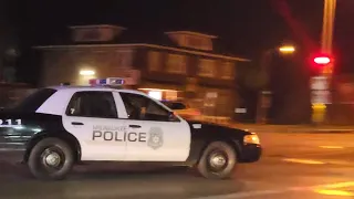 Milwaukee Police Crown Vic & Prisoner Van Responding Code 3 with Horn & Different Touchmaster Sirens