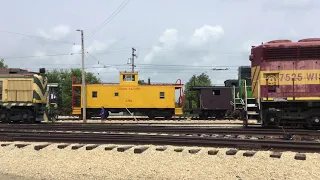 Illinois railway museum north western caboose train