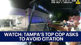 Bodycam video shows Tampa’s top cop flashing badge during traffic stop