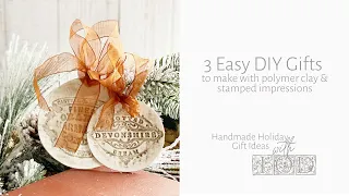 Easy DIY Gifts that People will Actually Use with Polymer Clay & IOD Stamps