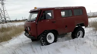 Уаз буханка на 42" шишига колёсах. Разведка боем.