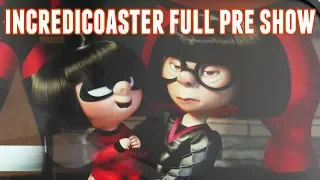 Pixar Pier's New Incredicoaster Pre Show Video - 4K Ride Instructions & Incredibles Gags