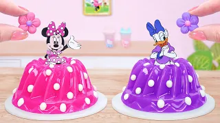 Minnie Mouse & Daisy Jelly ❤️CUTEST Miniature Disney Junior Minnie Cake Decorating 💜Mini Cakes Idea