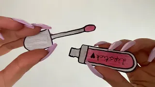 1 minute ASMR doing your makeup with Paper Cosmetics | First Person