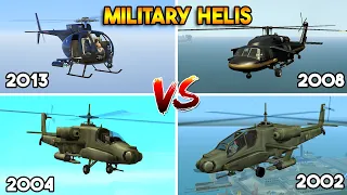 MILITARY HELICOPTES FROM EVERY GTA GAME (FROM GTA 5, GTA SAN ANDREAS, GTA 4 AND GTA VICE CITY)