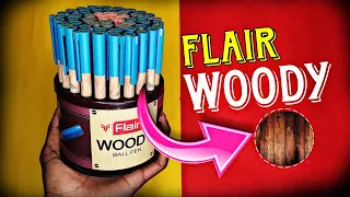 Flair Woody Unboxing And Review 🤔 | Best Smooth Pen Under Rs 10  #stationery #ballpens #flairwoody