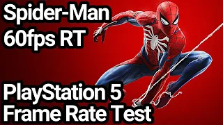 Spider-Man Remastered PS5 Performance RT Mode Frame Rate Test