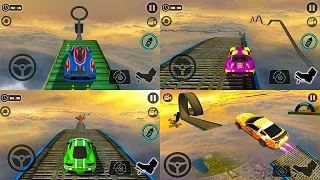 Impossible Stunt Car Tracks 3D / First 4 Cars / Android GamePlay 2017