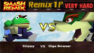 Smash Remix - Classic Mode Remix 1P Gameplay with Slippy (VERY HARD)