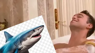 There's no shark in the bath tub