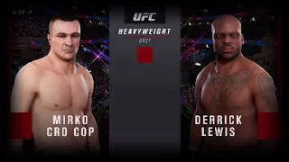 Mirko Cro Cop vs Derrick Lewis EA UFC 3 ONLINE GAMEPLAY!!!!!!