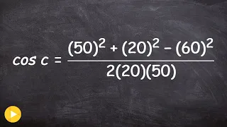 Be careful typing Law of Cosines in your calculator