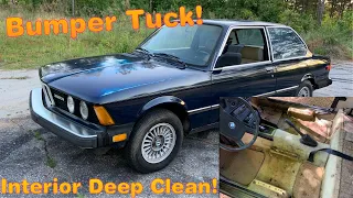 Scrapyard Rescue Classic BMW: First Interior Deep Clean in 20 Years!!! Bumper Tuck and More