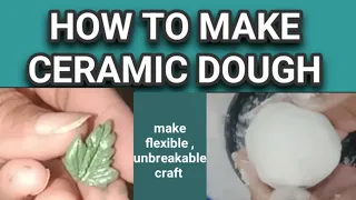 How to make ceramic dough|| flexible flower dough recipe||ceramic clay craft