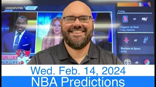 NBA Picks (2-14-24) Wednesday Basketball Free Daily Sports Predictions - Injuries for DFS Fantasy