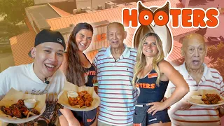 Chinese Grandpa Tries Hooters’ Chinese Food! (General Tso’s Chicken and More!)