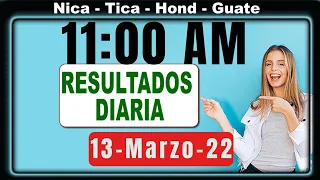 11 AM Sorteo Loto Diaria Nicaragua y Guatemala 13 Marzo 22