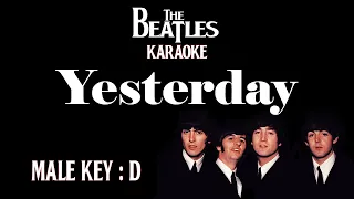 Yesterday (Karaoke) The Beatles Low Male Key D /Nada Rendah Pria/Cowok