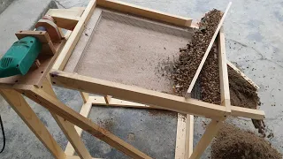 DIY Sand Sieve || Making a Mini Sand Sieving Machine from a Hand Drill