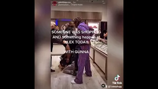 Gunna Almost ATTACKED At Jewelry Store! Security Body Slams Man