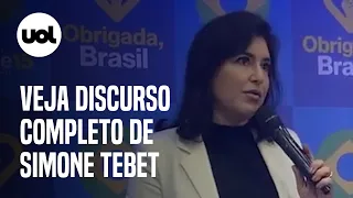 Simone Tebet apoia Lula: veja vídeo completo do discurso