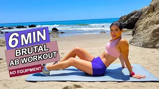 6 MIN BRUTAL AB WORKOUT - intense sixpack workout, short and sweet / No Equipment