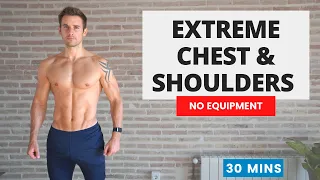 EXTREME CHEST, SHOULDERS, TRICEPS (Push Workout) | Build Muscle | 30 Mins No Equipment #CrockFitApp