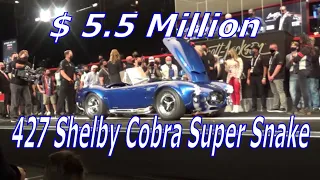 Carroll Shelby's personal 1966 SHELBY COBRA 427 SUPER SNAKE sells for $5.5 Million Barrett-Jackson