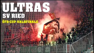 ULTRAS SV Ried: Kleiner aber feiner Auswärtsmob in Wien...