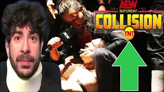 TONY KHAN BRAGS ABOUT RATINGS!! AEW COLLISION SEE'S A BIG SPIKE IN VIEWERSHIP! #AEW