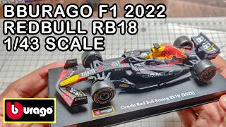 BBURAGO F1 1/43 Scale 2022 RedBull RB18 Diecast Model Unboxing and Review