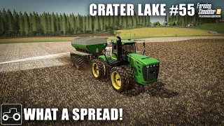 Spreading Lime, Manure & Planting Crops - Crater Lake #55 Farming Simulator 19 Timelapse