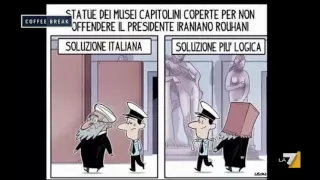 Rohani in Italia. Statue coperte: Chi e è stato e perchè?