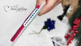 Lining the edge of the brooch with sequins (master class)