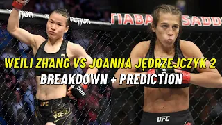 Weili Zhang vs Joanna Jędrzejczyk 2 Prediction - UFC 275