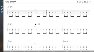 Deep Purple - Highway Star (BASS TAB PLAY ALONG)