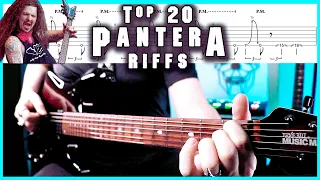 Top 20 PANTERA Guitar Riffs | With Tabs