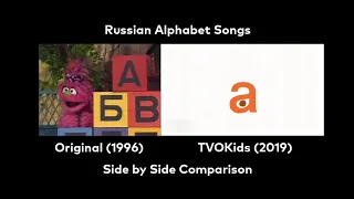 Russian Alphabet Songs Side by Side Comparison