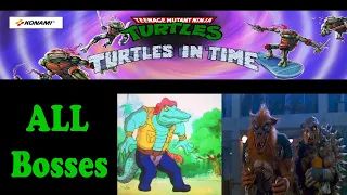 Teenage Mutant Ninja Turtles: Turtles In Time *All Bosses and Cut Scenes* #tmnt #gaming #retro