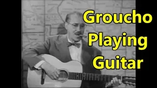 Groucho Marx Playing A Guitar on You Bet Your Life