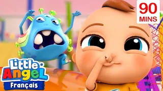 Mouche ton nez et lave tes Mains | Comptines avec Bébé Louis | Little Angel Français