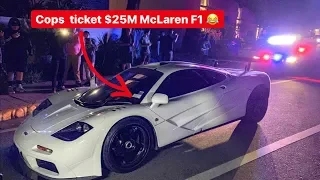 POLICE THREATEN TO TOW MCLAREN F1 & OWNER DOES BURNOUT INSTEAD!