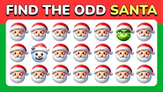 Find the ODD One Out - Christmas Edition 🌲🎅❄️ 25 Levels Emoji Quiz