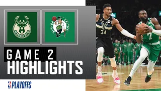 HIGHLIGHTS: Celtics shoot the lights out from three to beat the Bucks in Game 2 | Series tied 1-1